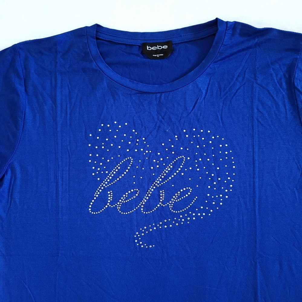 bebe Lopsided Rhinestone💎 Heart❤️ Top - NWT - Picture 11 of 14